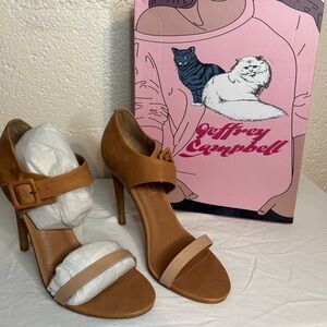Jeffrey Campbell tan heels